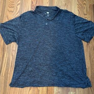 Men's Heathered Dark Blue Polo Shirt - Casual Performance